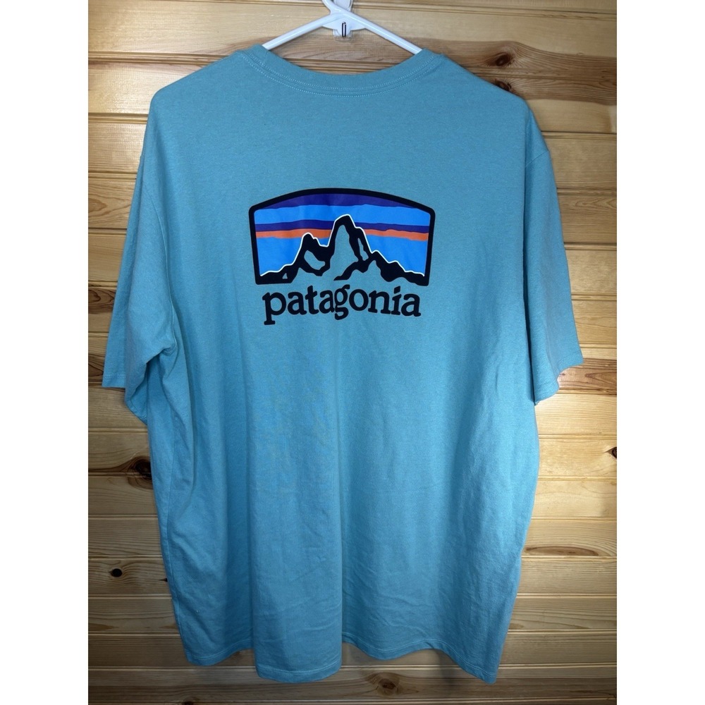 Patagonia Men's XL Regular Fit Mint Green Short Sleeve Responsibili-Tee Shirt - Picture 2 of 5